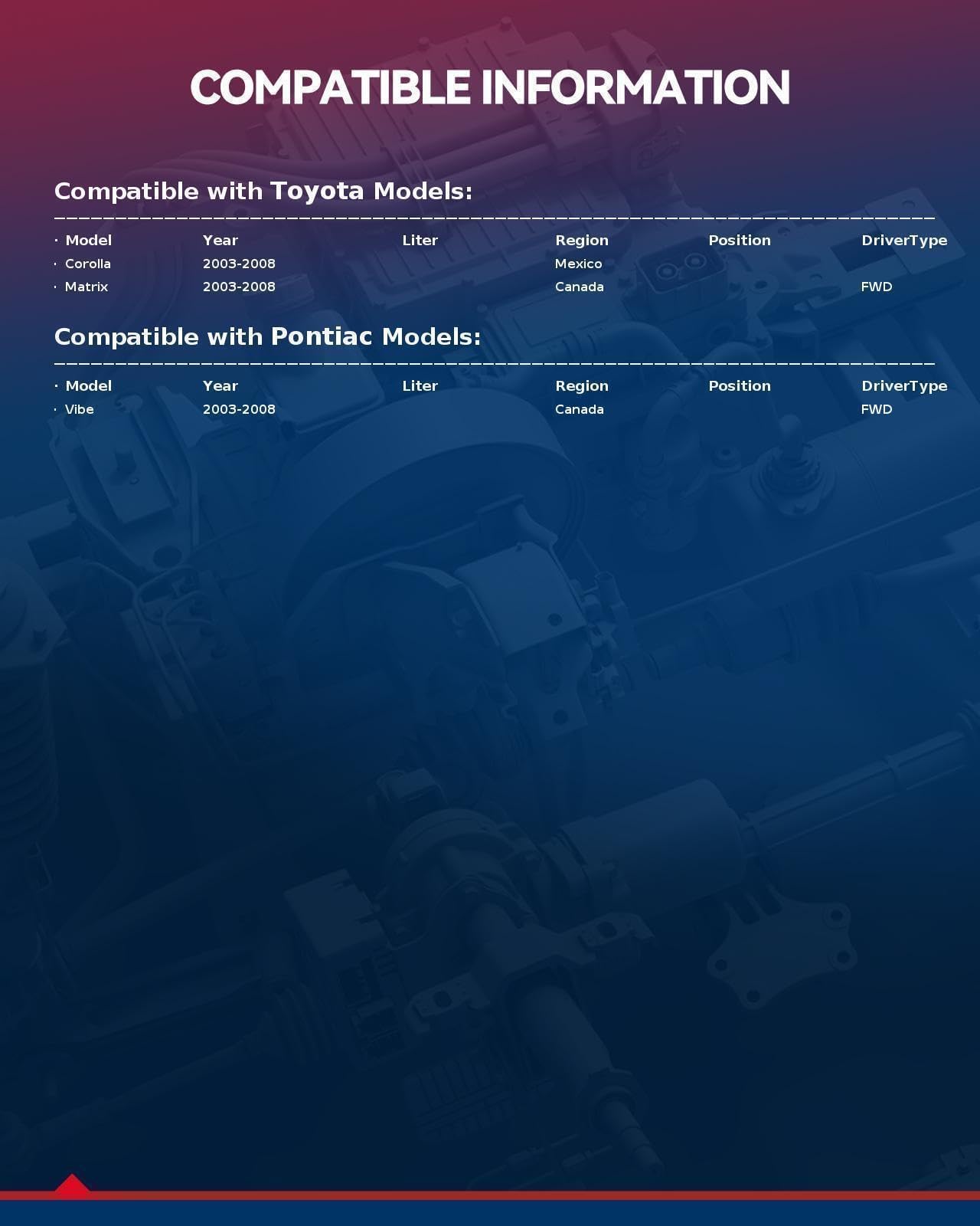 MARSFLUX Catalytic Converter Stainless Steel Compatible With 2003-2008 Corolla 1.8L, 2003-2008 Matrix 1.8L, 2003-2008 Pontiac Vi