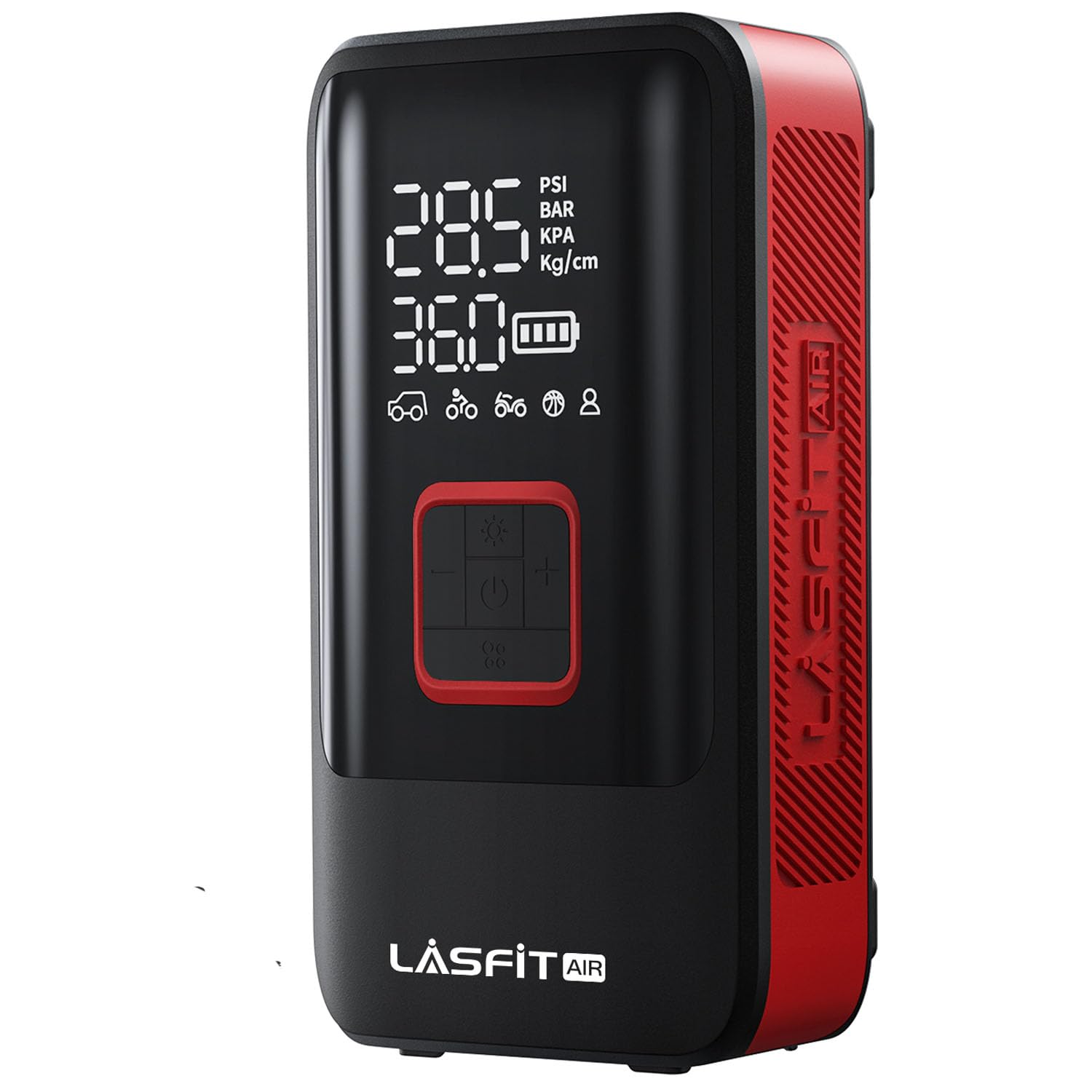 Lasfit Tk1 Tire Inflator Portable Air Compressor [Fit Pickup Truck & Large Tires] Air Pump For Car Tires W/Digital Pressure Gaug