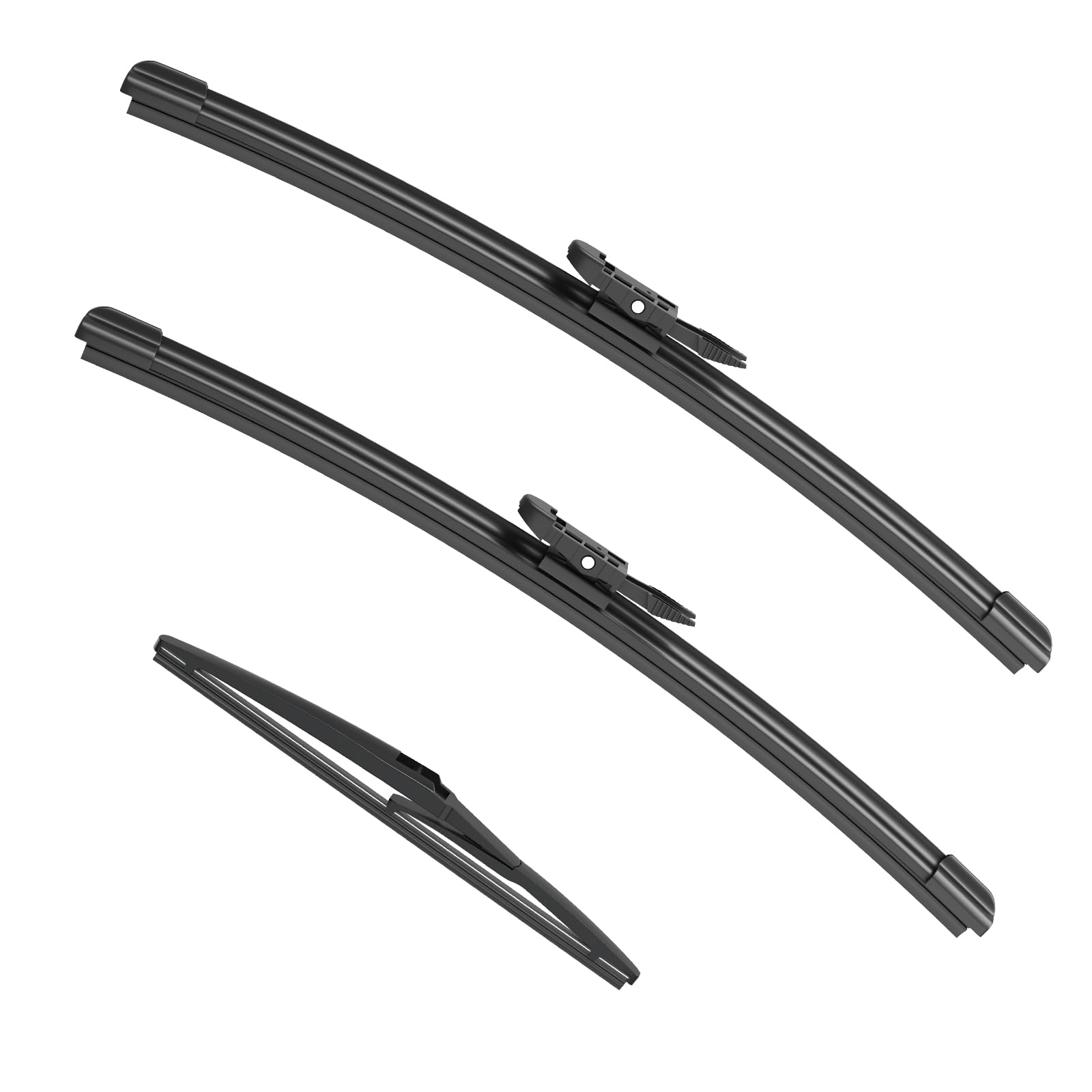 Anikluim 28''+ 28'' Wiper Blades With 12'' Rear Wiper Blade Set Replacement For 2012-2018 Focus Windshield Wipers Original Facto