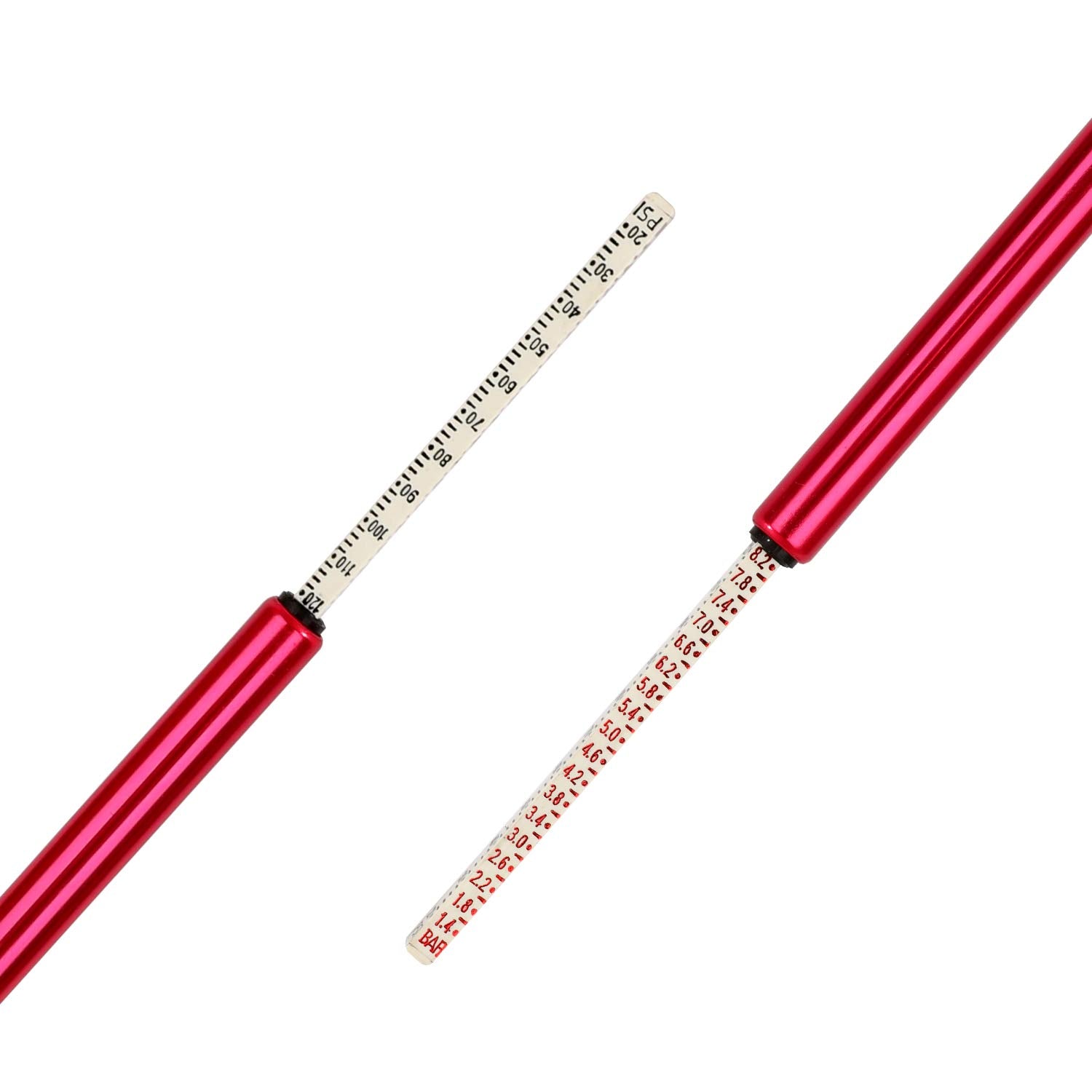 Wynnsky Bike Pencil Style Tire Gauge 20-120 Psi For Use On Trucks, Rvs And Bicycle Tires Red