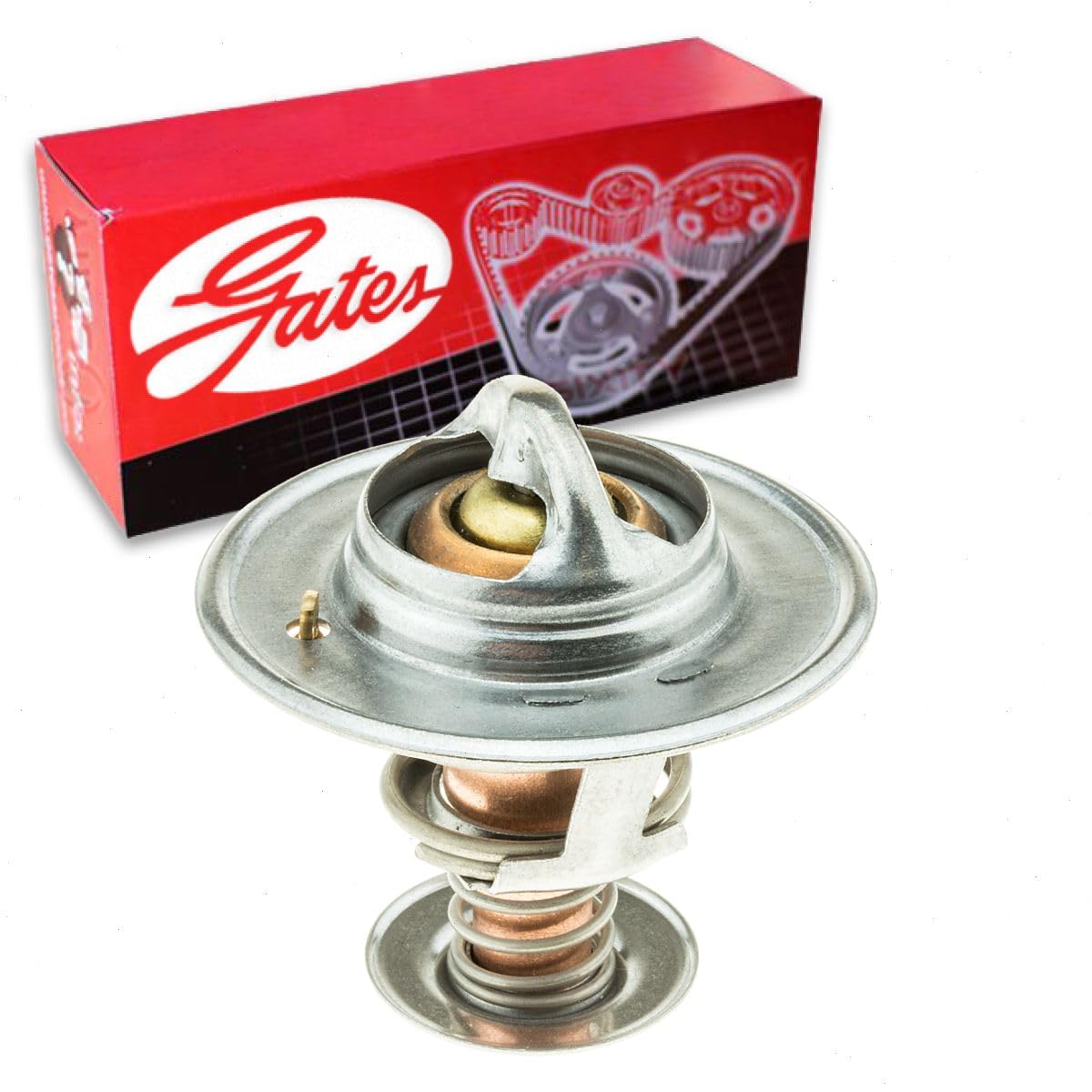 Gates Engine Coolant Thermostat compatible with Ford F-150 4.2L 4.6L 5.4L 6.2L V6 V8 1997-2014