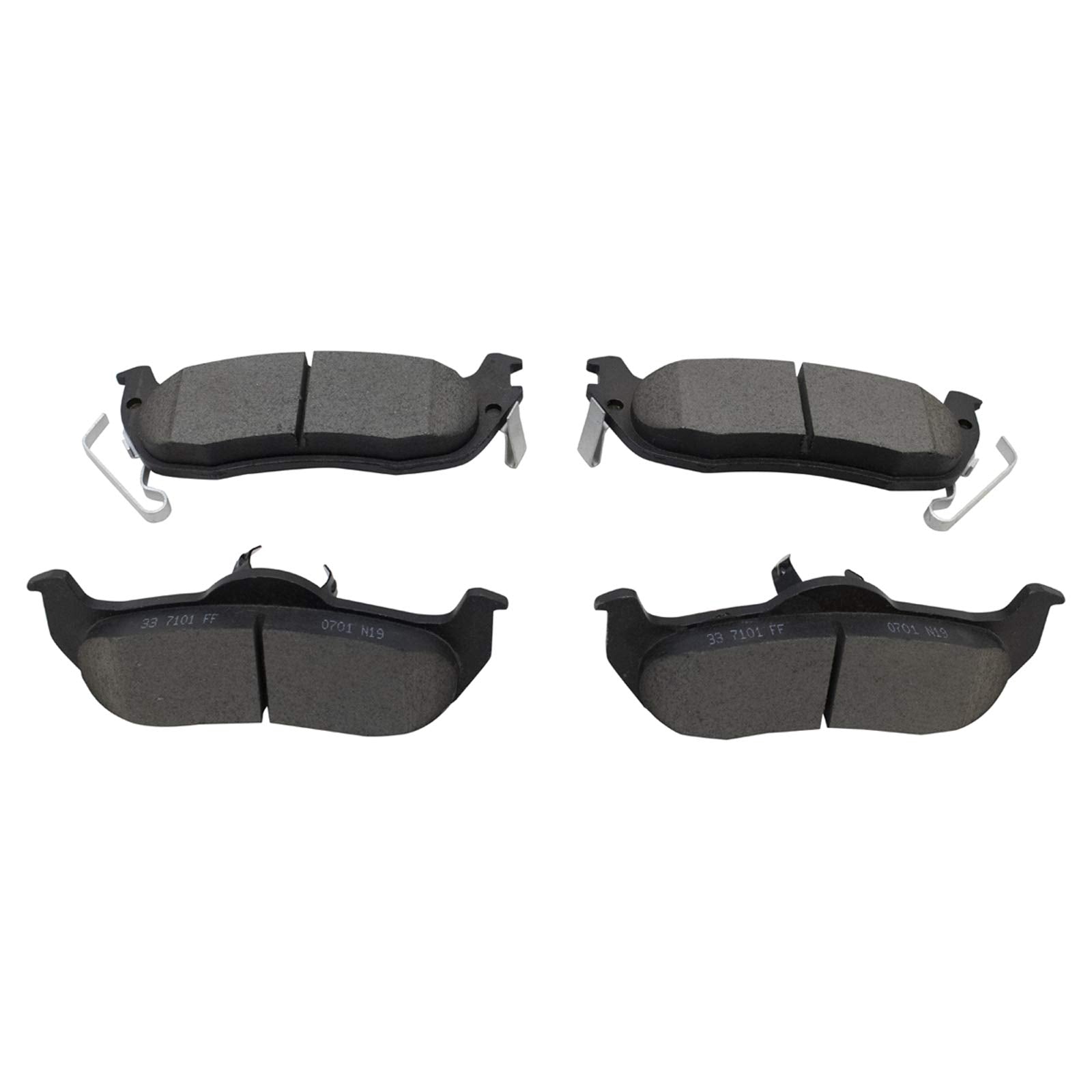 Trq Rear Brake Pad & Rotor Kit Brake Pads Brake Rotor Ceramic Premium G-Coated Compatible With 2006-2010 Jeep Commander 2005-201