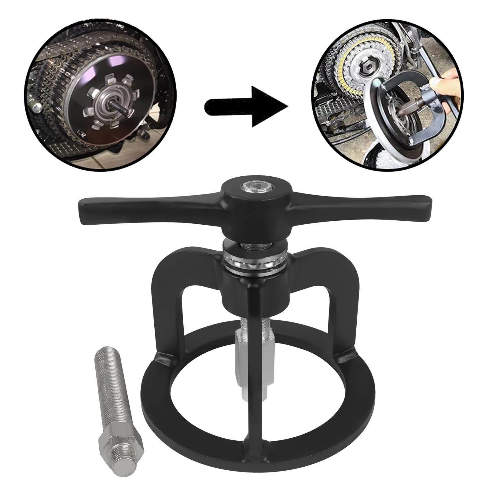 Worldmotop Clutch Spring Compressor Compression Tool Compatible With Harley 1340Cc Touring Softtail Sportster Dyna Xl Xlh 883 1200 48(Black)