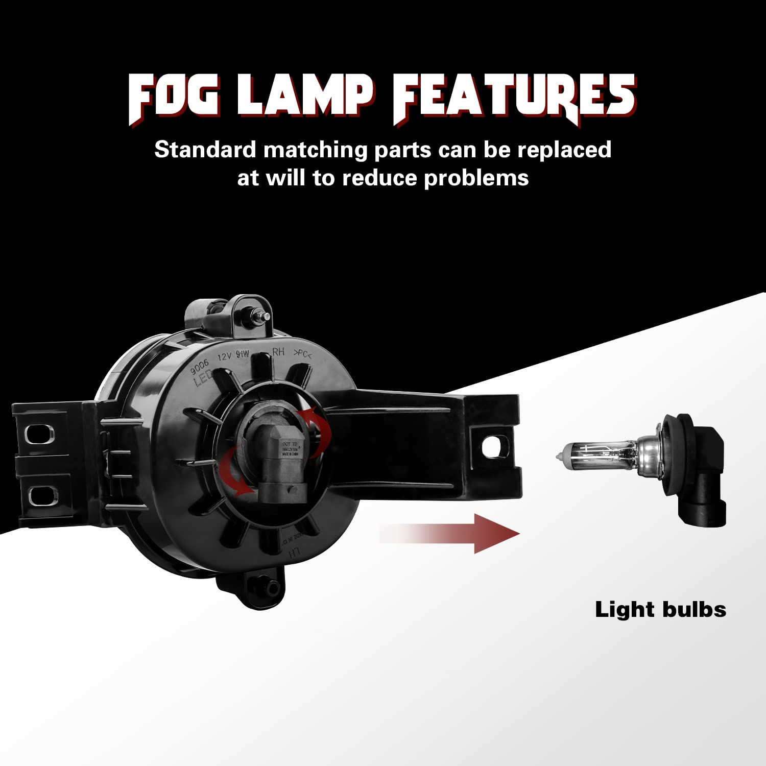 Rp Remarkable Power, Fog Light For 2002-2008 Ram 1500/03-09 Ram 2500/03-10 Ram 3500, 2004 Durango 2Nd Generation, 05-06 Durango