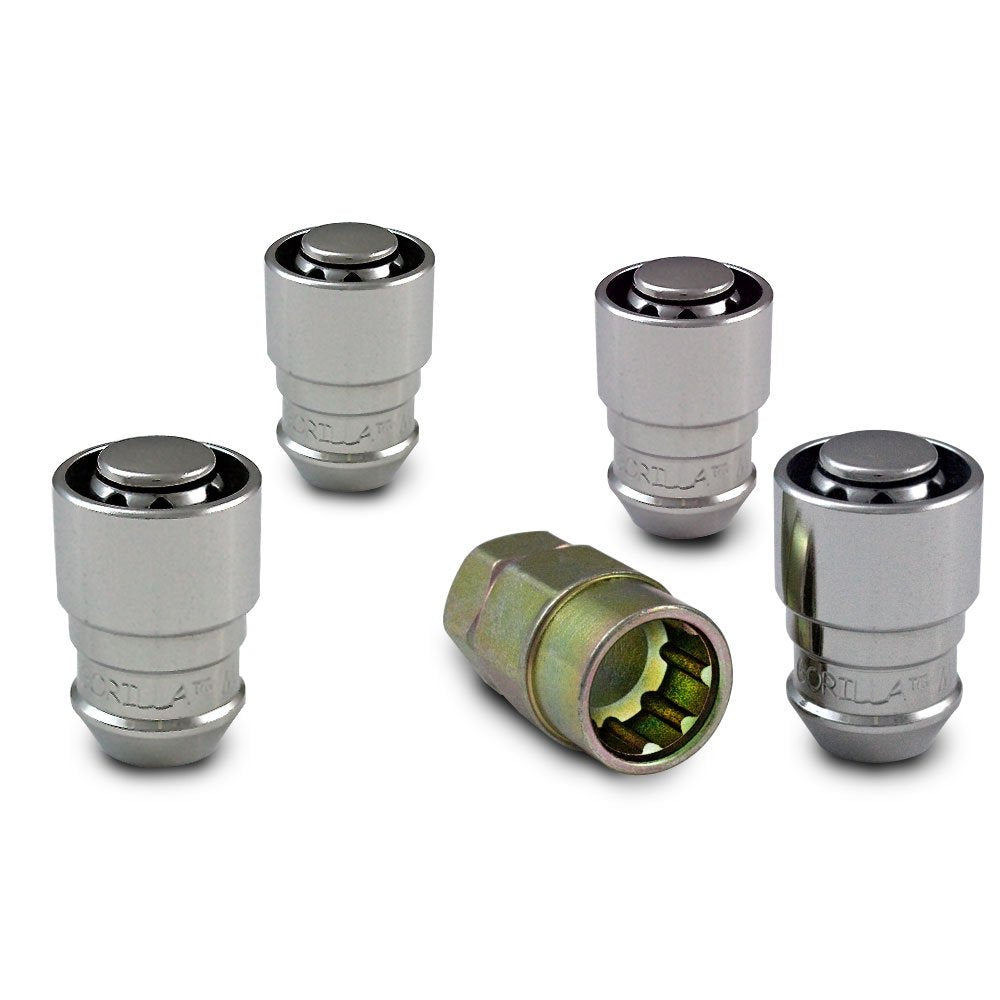 Gorilla Automotive Acorn Lock Nuts, 1/2" Thread, Chrome - Pack of 4, Model 61681