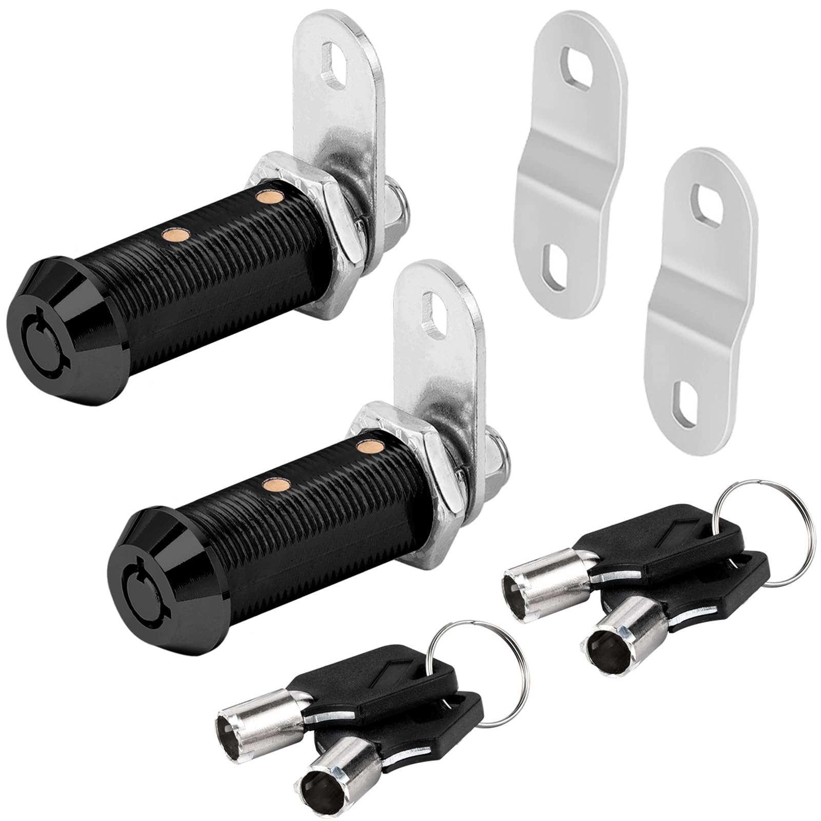 Sissinda Black Cam Locks Rv Storage Locks Keyed Alike, 1-1/2    Fits On 1-1/4    Max Door Thickness, Rv Compartment Locks For Ca