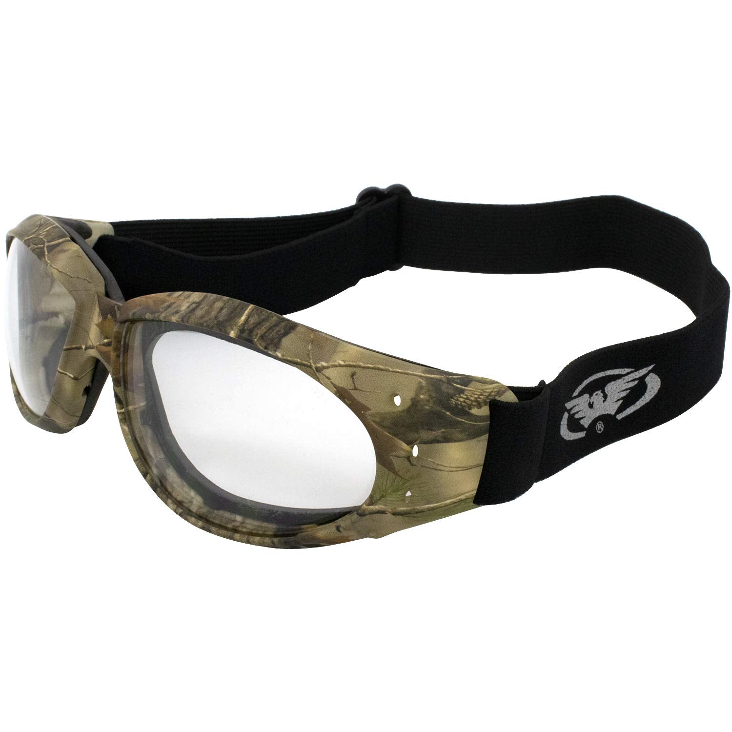 Global Vision Eliminator Motorcycle Goggles Padded Frame Black With Smoke Lens For Men And Women