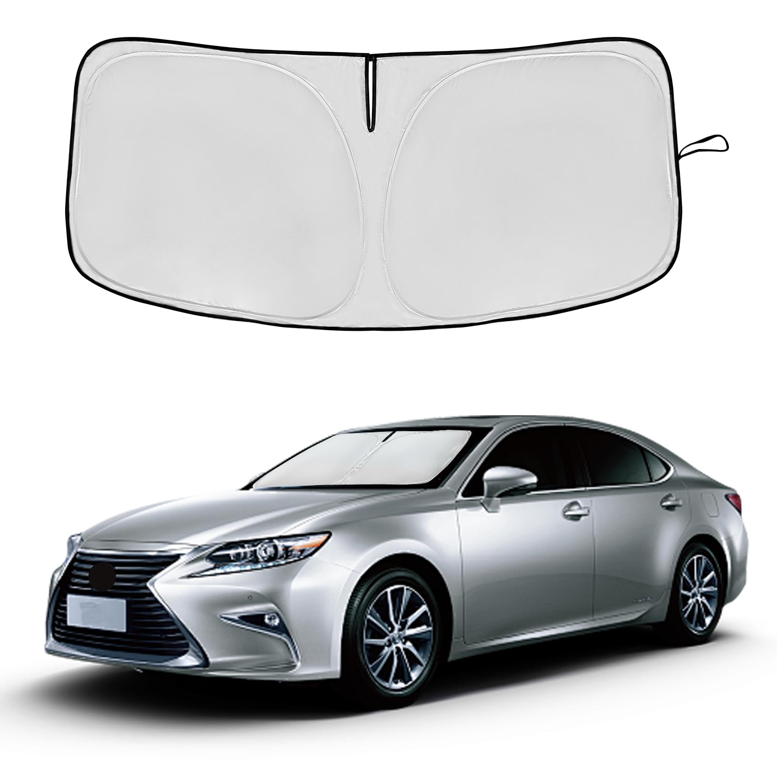 Windshield Sun Shade For Lexus Es 2019-2024 2025 Front Window Shade Custom Fit Es250 Es300H Es350 Sun Visor Foldable Shade Block