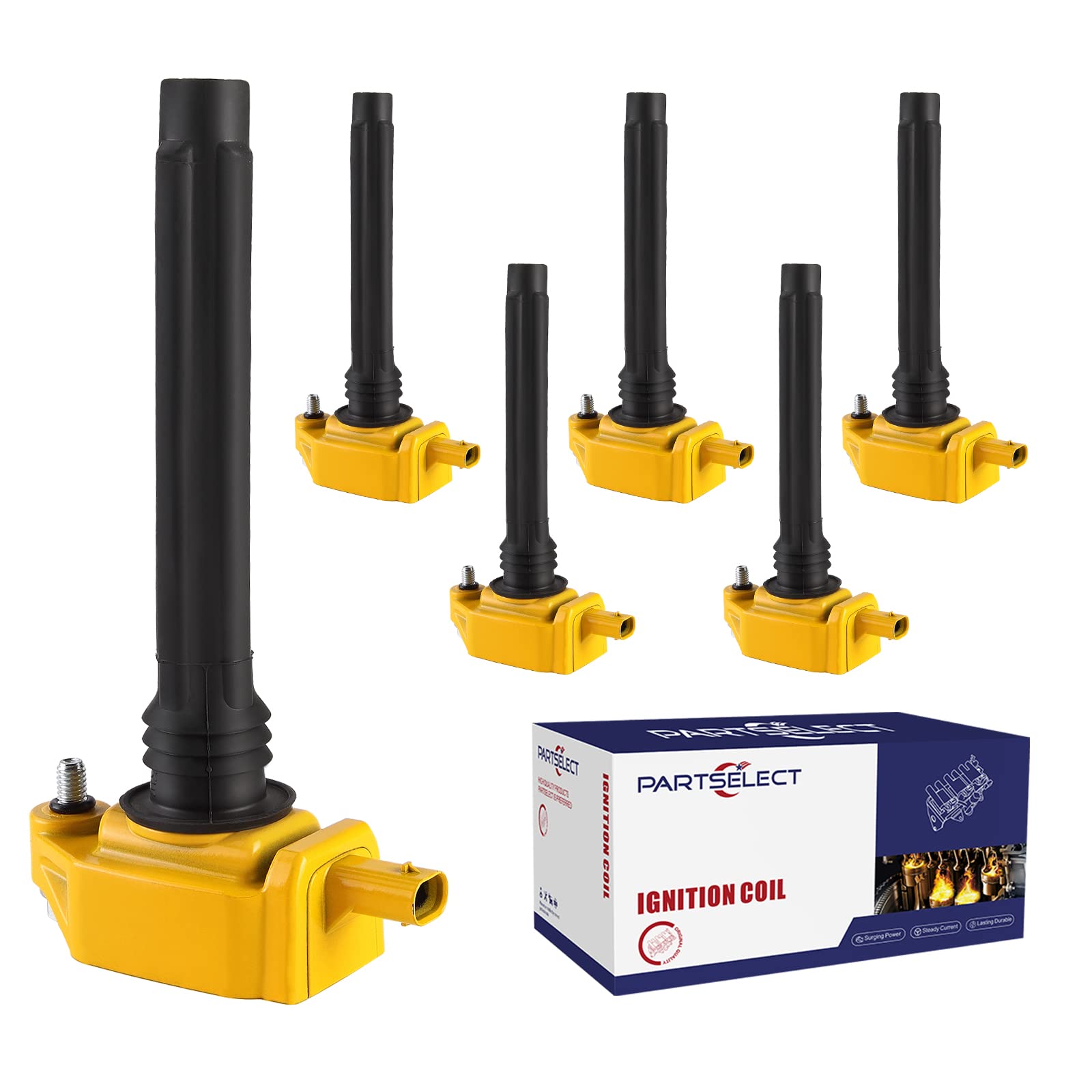 Partselect 6Pcs Ignition Coil Pack Uf648 C1791 5C1848 Replacement For Jeep Grand Cherokee Wrangler Dodge Avenge Challenger Charg