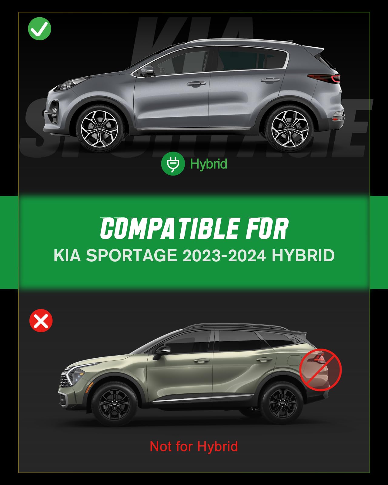 VIWIK Floor Mats for Kia Sportage 2025 2024 2023 Hybrid, All Weather Car Mats Automotive Floor Liners for 2023 2024 Sportage Fro