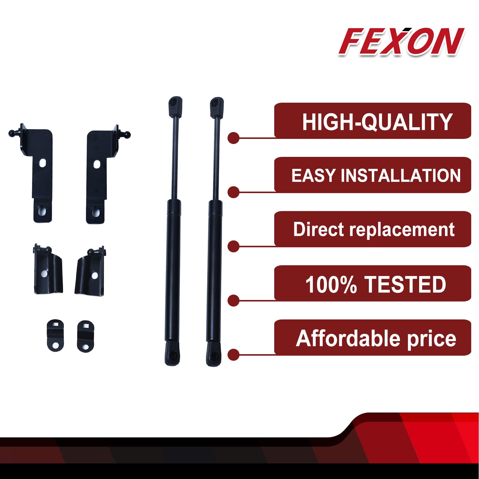 Pair Of Front Bonnet Hood Shock Rod Kit Gas Charged Shock Dampers Spring Struts Bar Compatible With Nissan Navara Frontier D40 Pathfinder Xterra 2004-2018