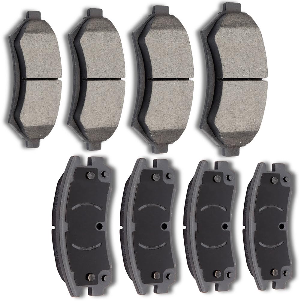 Automuto 8Pcs Front & Rear Ceramic Disc Brake Pads Set D698 D699 For Buick Century Regal For Chevrolet Impala Monte Carlo Ventur