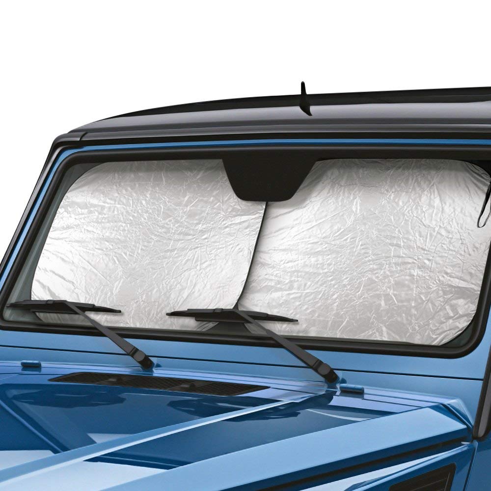 Custom Accessories 17951 28 1/2-Inch X 31 1/2-Inch Nylon Loop Solar Shield Sunshade, 2 Piece
