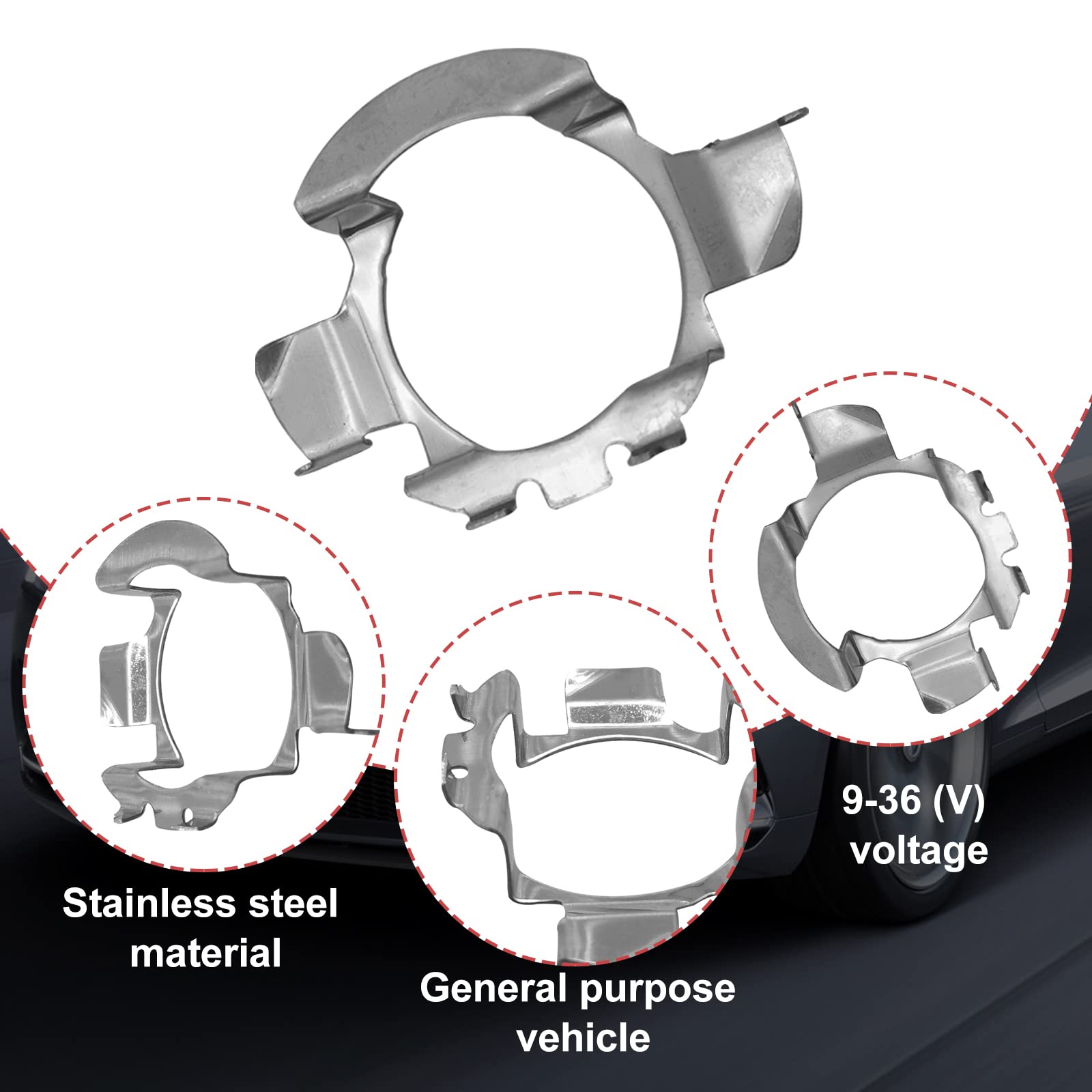 1 Pair H7 Led Adapter Led Headlamp Retainer, H7 Led Headlamp Adapter Bulb Base Holder Socket Retainer Compatible With Vw/Mercedesbenz/Audi/Bmw/Buick/Hyundai/Nissan/Saab