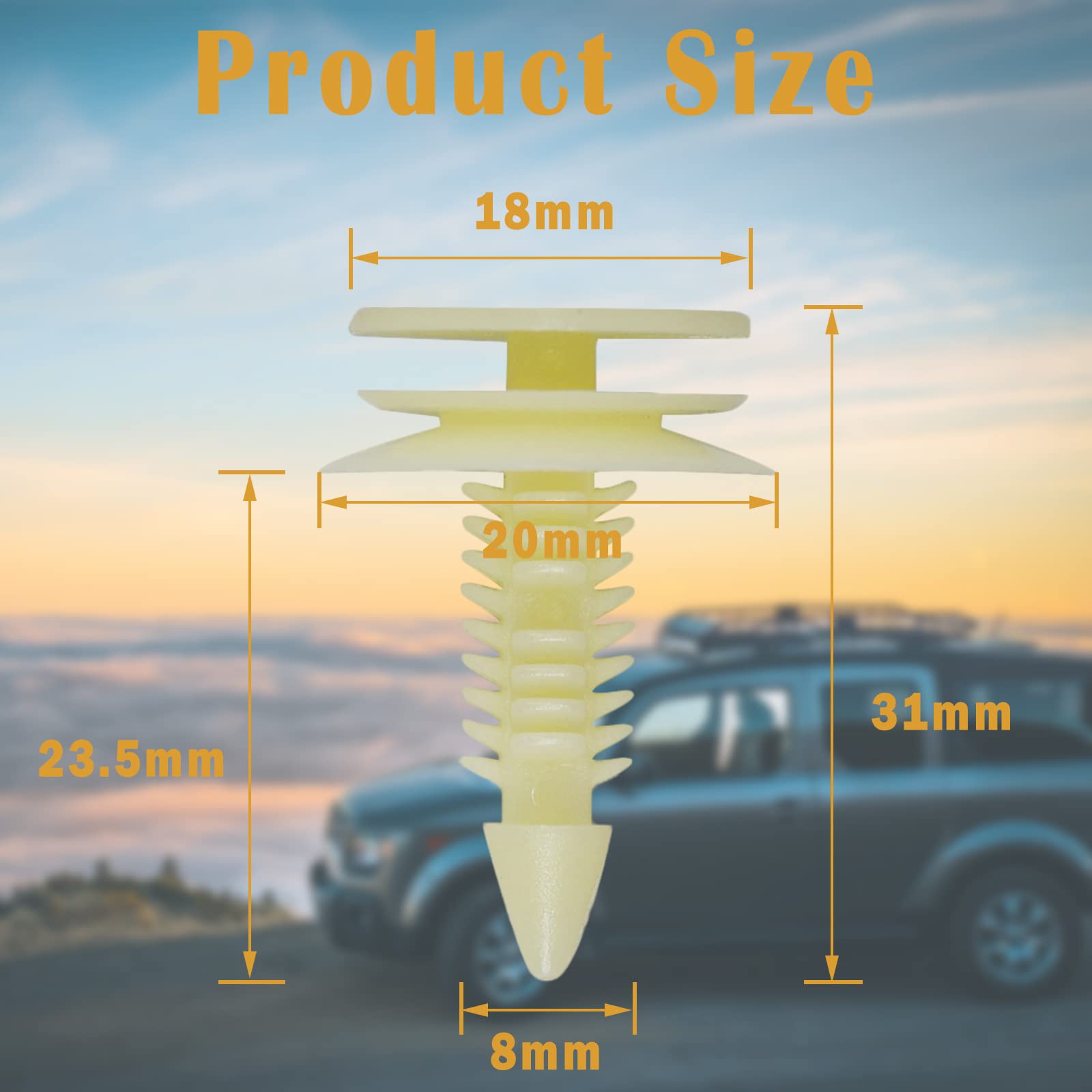Gistilli 30Pcs Door Trim Panel Panel Retainer Clips Compatible With Gm Chevy Buick Gmc Jimmy Pontiac 10153057(8Mm Hole)