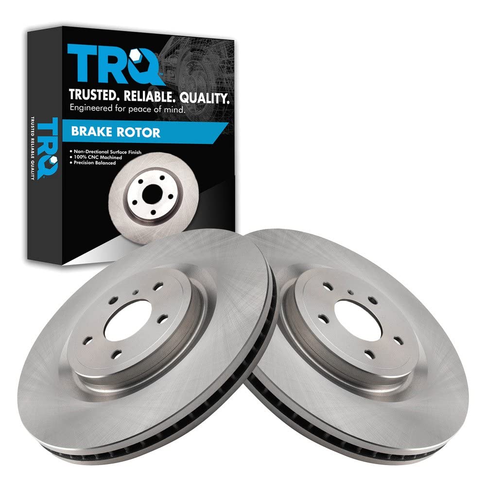 Trq Front Brake Rotors Set Vented Compatible With 2009-2013 Infiniti Fx50 2008-2013 G37 2011-2013 M37 M56 2014-2019 Q50 2014-201
