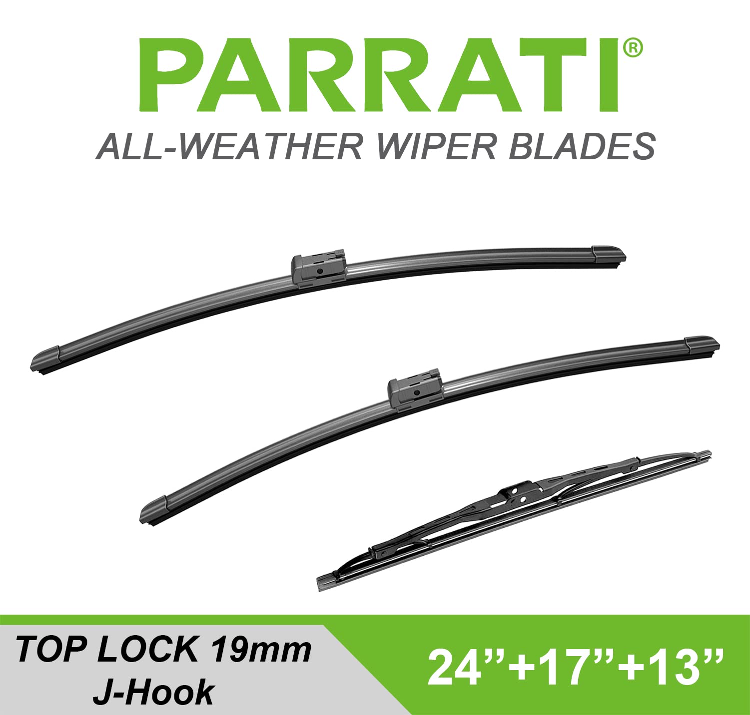 Parrati High Performance Premium All-Season Automotive Windshield Wipers With Rear Wiper Blades Replacement For 2010-2017 Terrai