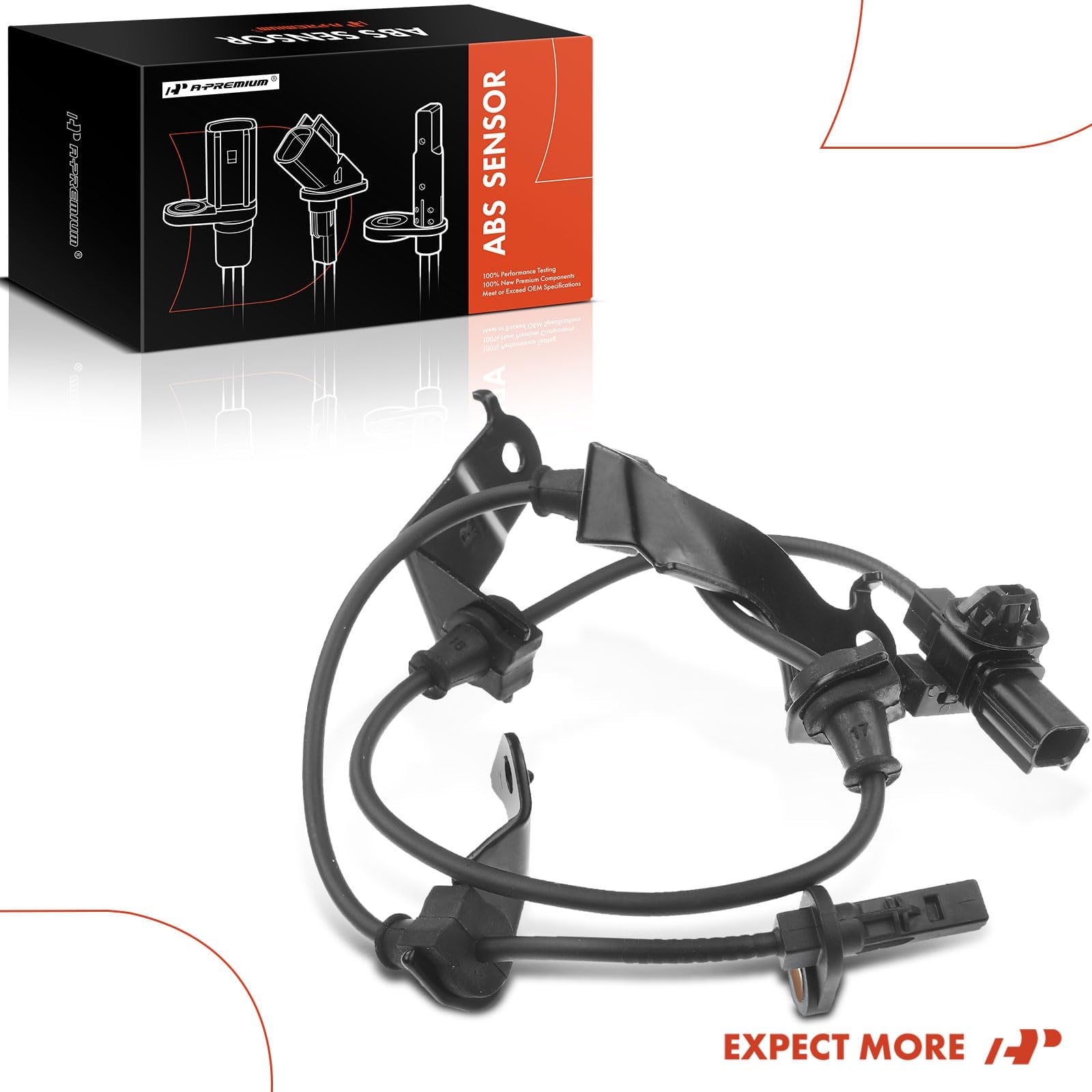A-Premium Abs Wheel Speed Sensor Compatible With Honda Models - Crosstour 2012-2015, Accord Crosstour 2011, Hatchback - Front Ri