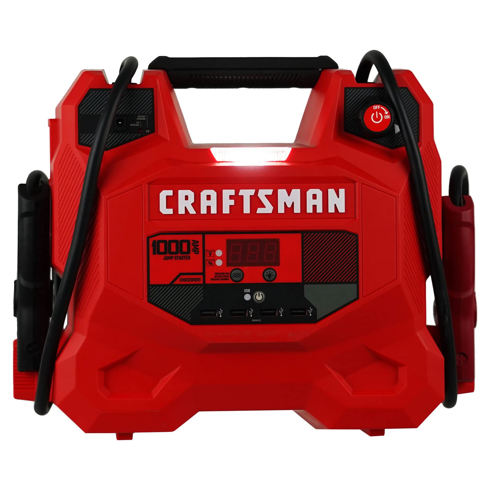 CRAFTSMAN 1000A Car Battery Jump Starter and Portable Power Station, 3-in-1 Solution, 12V DC and 2.4A USB Charging, for 12V Auto