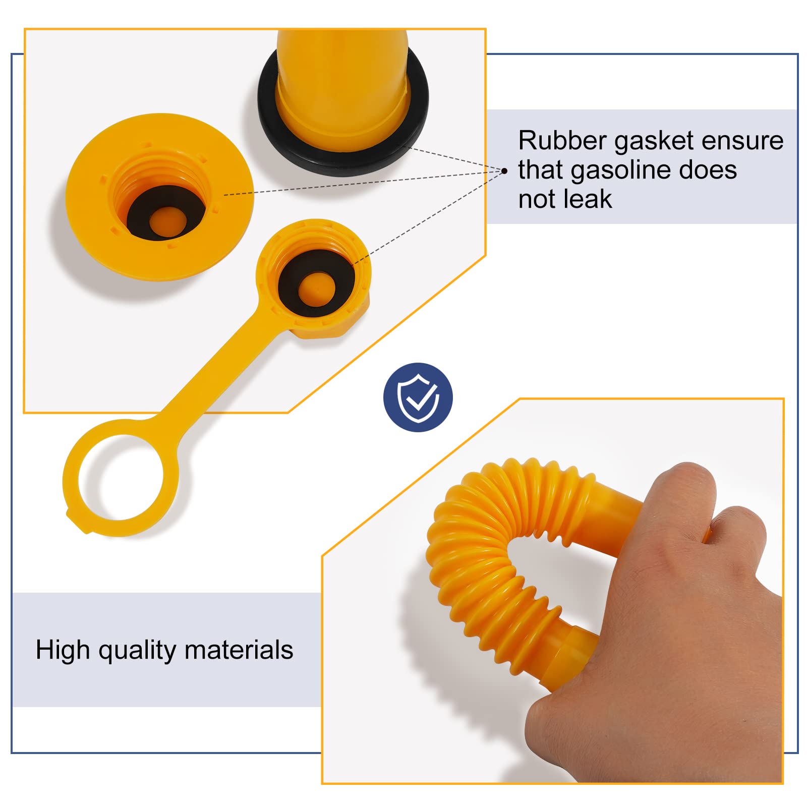 33 Pcs Gas Can Spout Replacement Kit,Gas Can Spout Replacement Fits 5 Gallon Gasoline Cans,With Flexible Nozzles,Screw Collar Ga