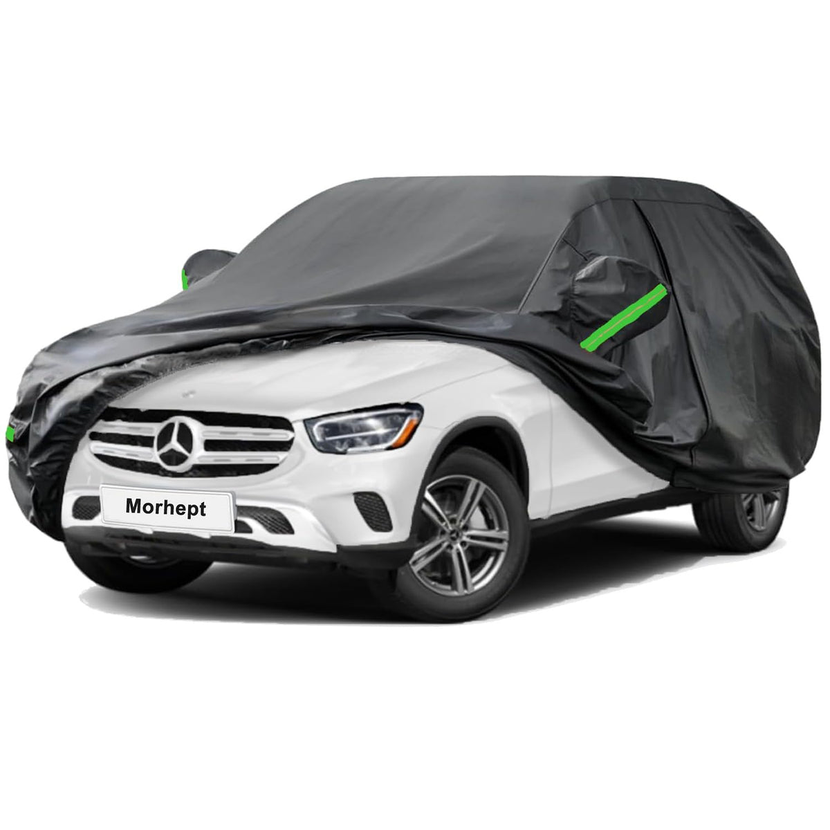 Morhept Suv Car Cover Custom Fit For Benz Glc, Waterproof All Weather Full Exterior Cover Rain Snow Uv Protection Cover With Doo