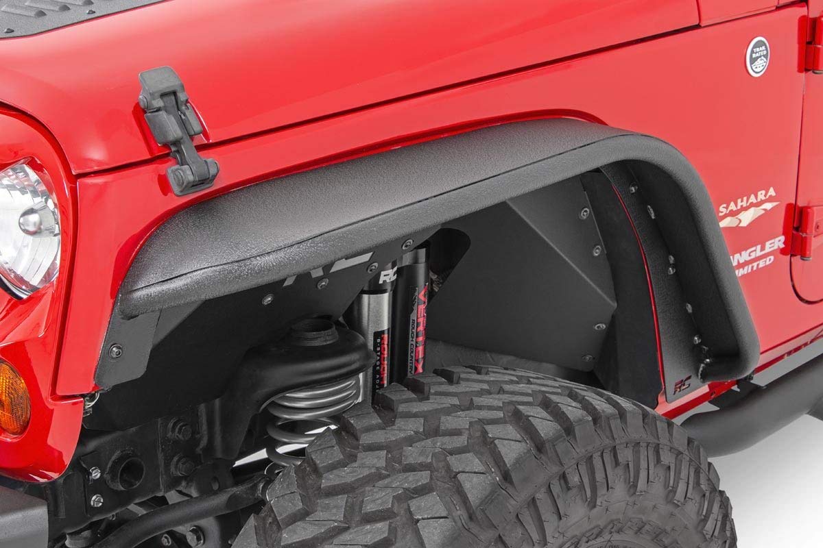 Rough Country Front & Rear Fender Flares For 2007-2018 Jeep Wrangler Jk - 10533