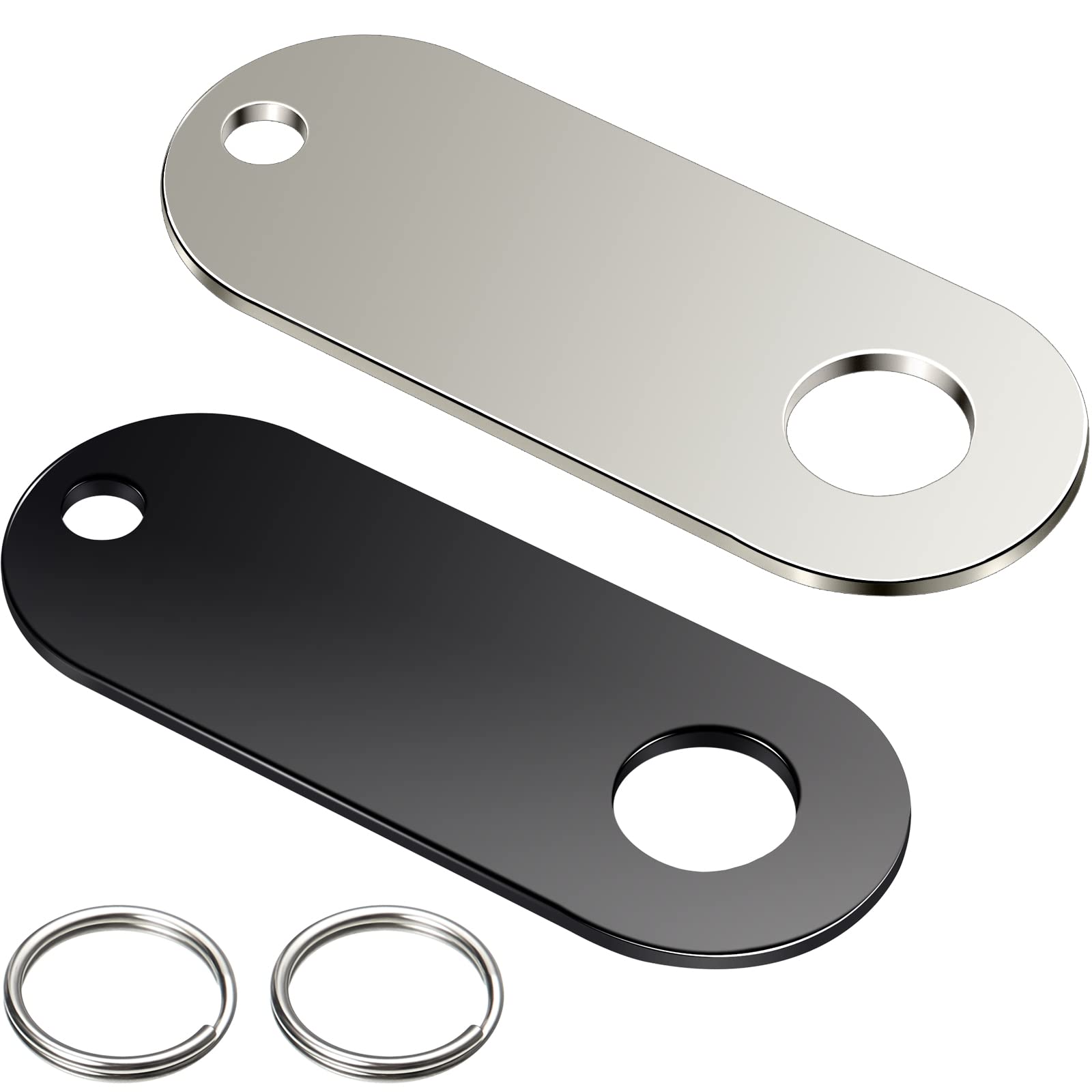 2 Pieces Motorcycle Bell Hangers Guardian Bell Hanger Motorcycle Luck Riding Bell Hangers and 2 Pieces Split Rings, Fits for Any