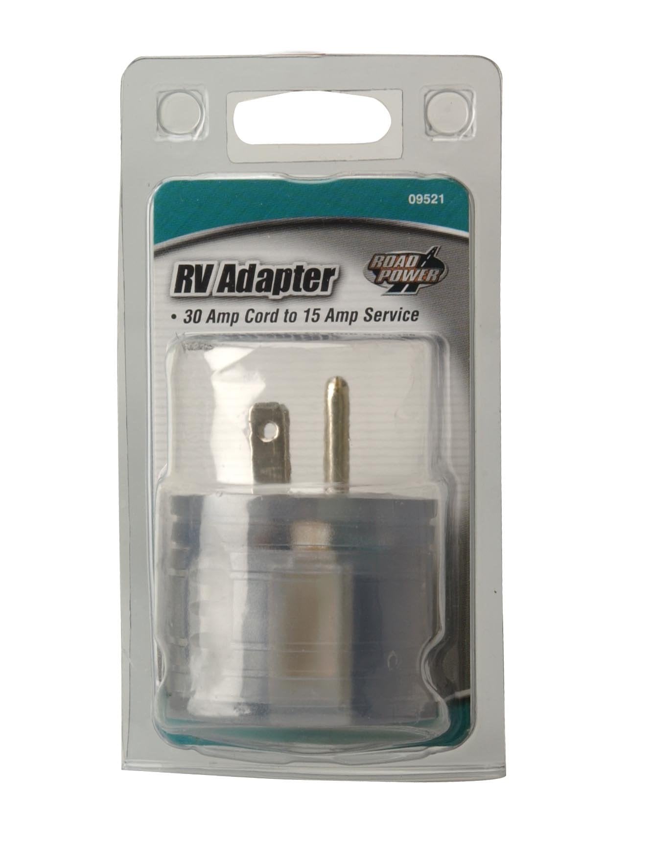 Coleman Cable 09521-33-88 Straight Rv Adapter; 5-15P To 30A Rv