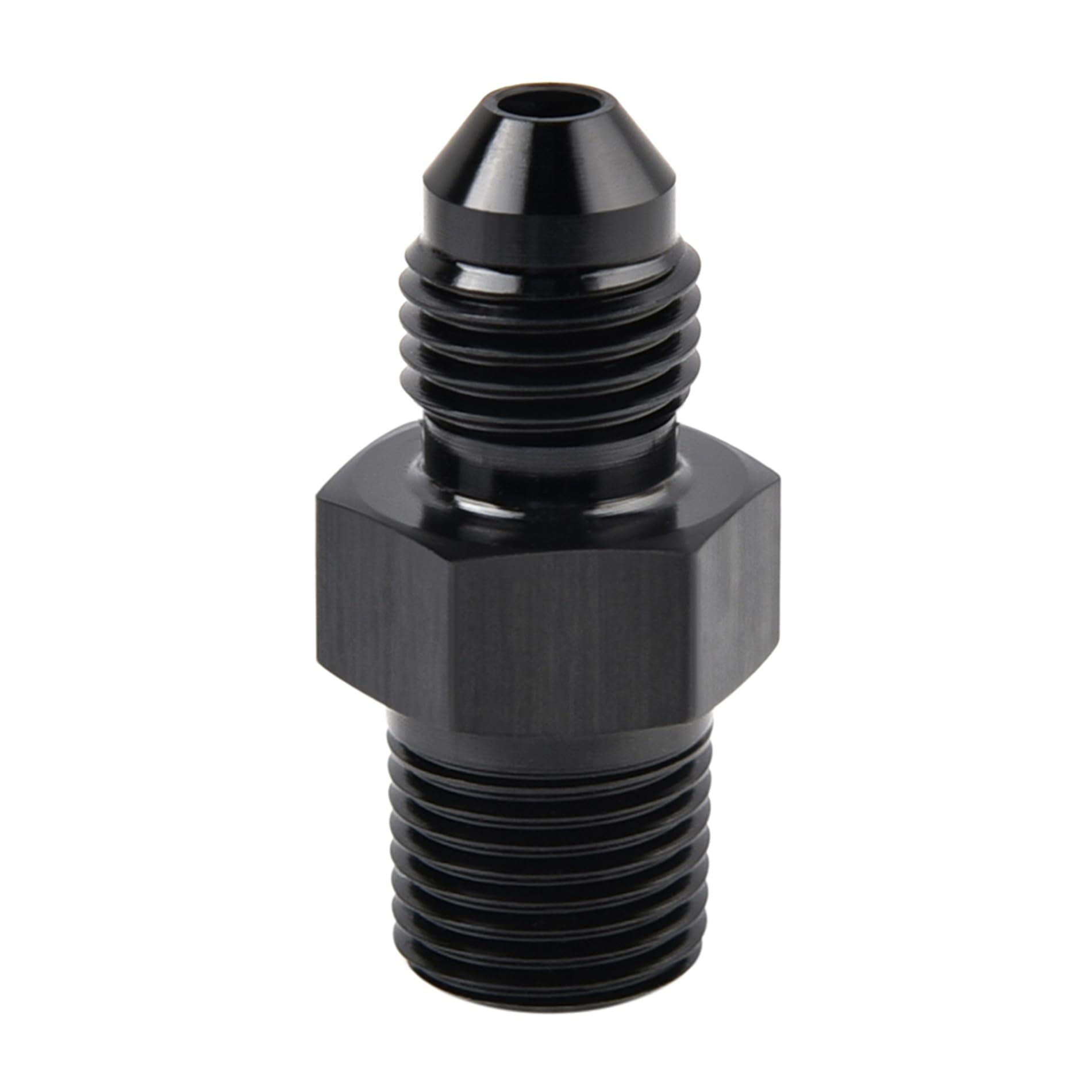 Evil Energy 4An Male Flare To 1/8'' Npt Pipe Fitting Adapter Aluminum Straight Black