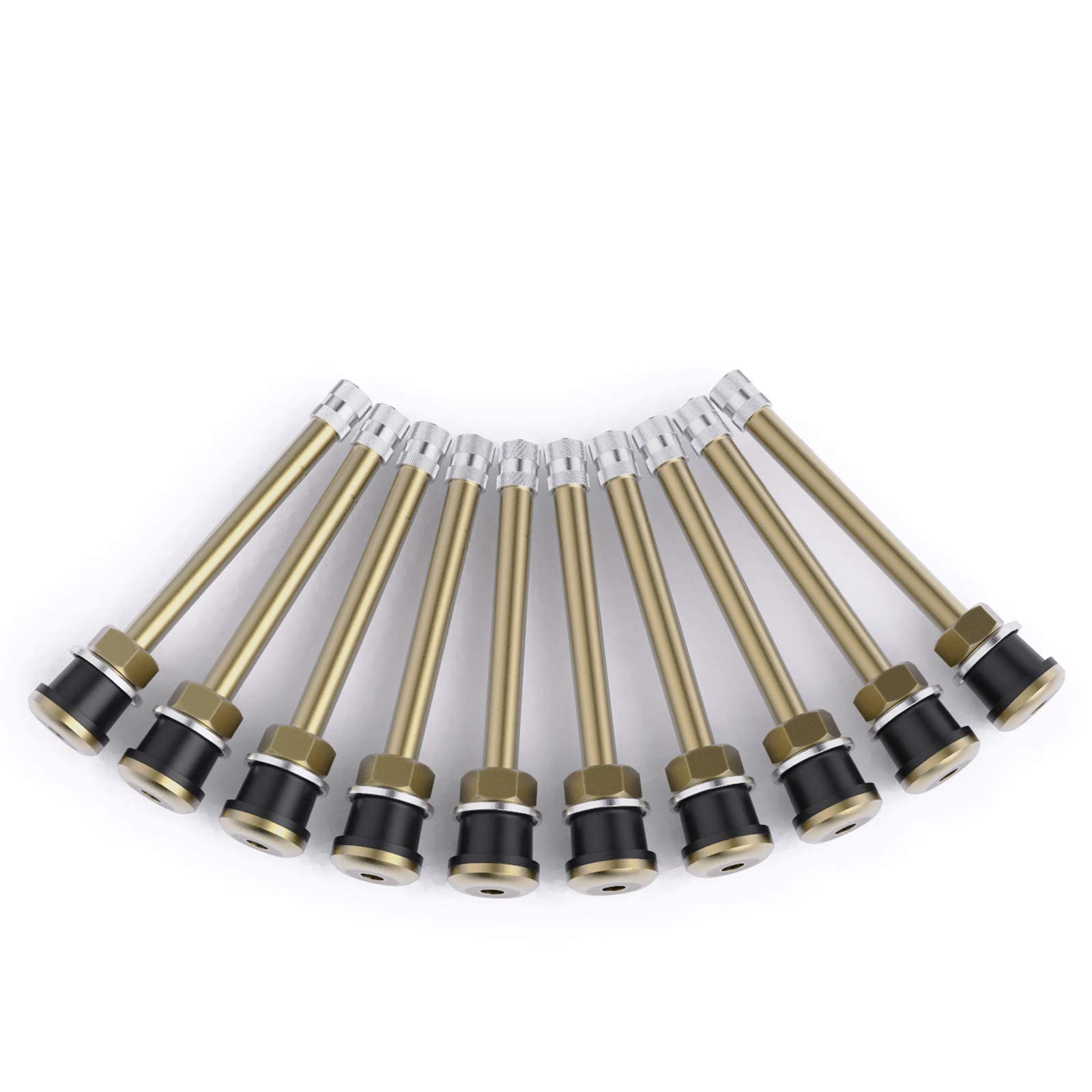 Ckauto Tr572 Brass Commercial 3-3/4 Valve Stems For Rim F.625'' (10 Pack)