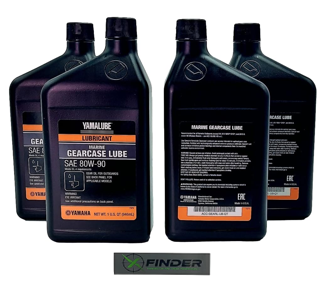 Yamaha Original OEM Yamalube Acc-GEARL-UB-QT Marine Lower Unit Gearcase Lube Yamalube OEM - 4 Quarts
