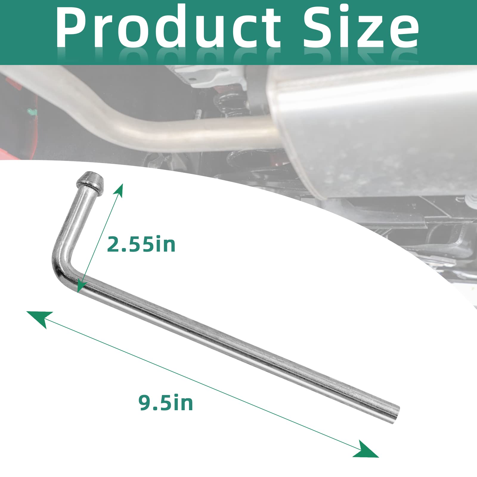 Haoxaoon Exhaust Hanger Rods,Universal Use Weld On Exhaust Hanger,4 Pcs 9.5' Long