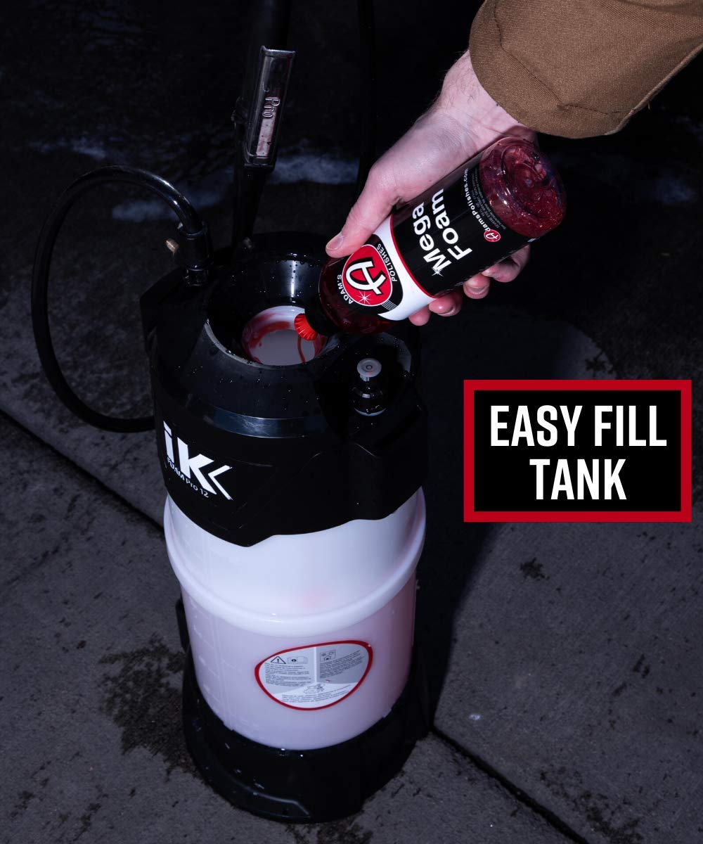 Adam’S Ik Foaming Pump Sprayer (6 Liters) - Pressure Foam Sprayer For Car Cleaning Kit Car Wash Car Detailing | Fill With Car Wash Soap Wheel Cleaner Tire Cleaner Rim | Water Sprayer Lawn Garden Weeds