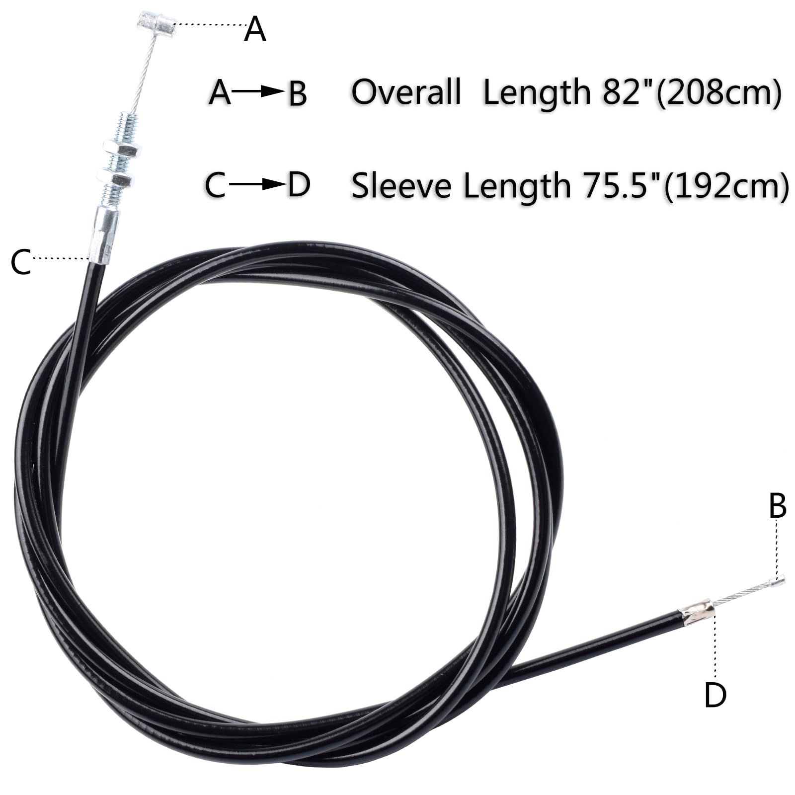 Royitay 75 Inch Universal Straight Throttle Cable For 90Cc 110Cc 125Cc Gas Scooter Go Kart Yerf Dog Kandi Mini Bike Dirt Bike Bu