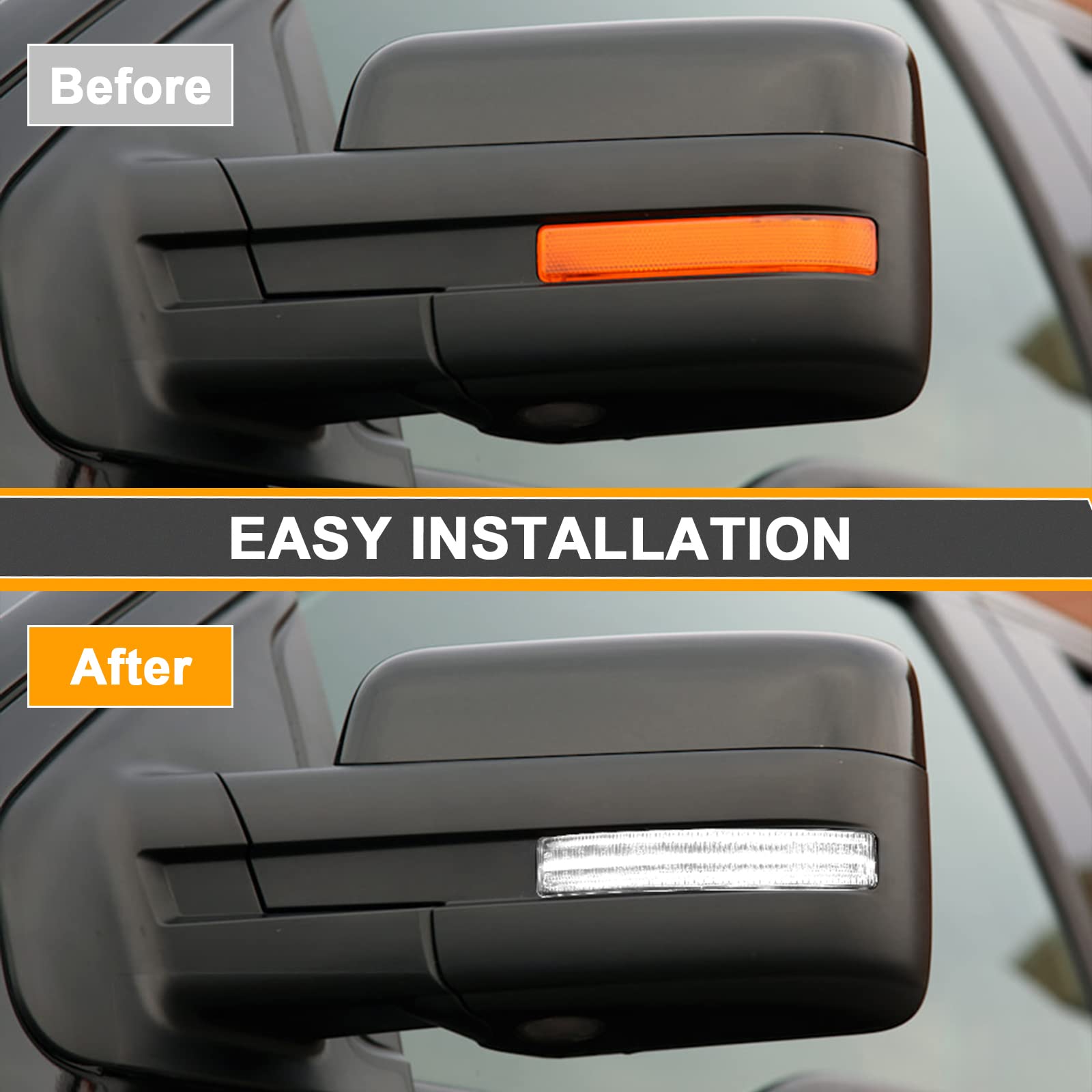 Aexploer Side Mirror Turn Signal Lights Led Assembly Compatible With F150 2009-2014/For Mark Lt 2010-2014,Blink Turn Marker Lamp