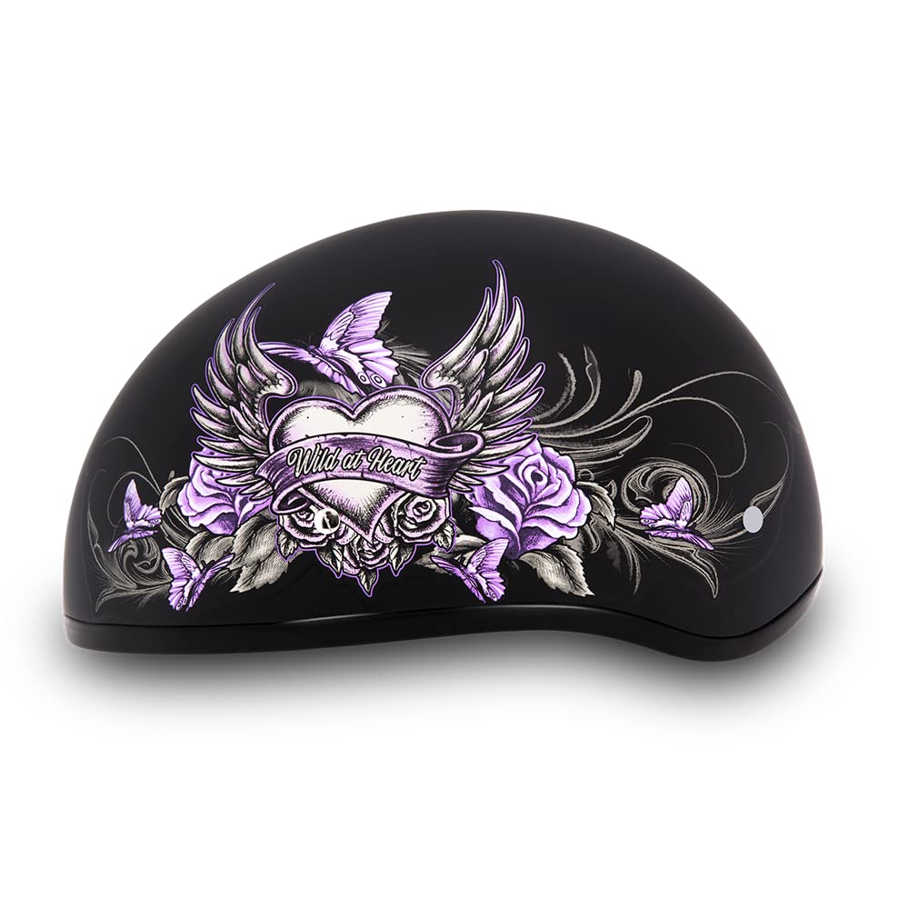 Daytona Helmets Half Skull Cap Motorcycle Helmet - Dot Approved [Wild At Heart] [M]
