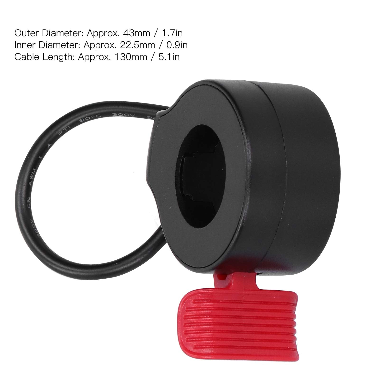 Ritoeasysports Finger Throttle Booster Hall Sensor Electric Scooter Speed Control Finger Throttle Accelerator Thumb Throttle(Red)