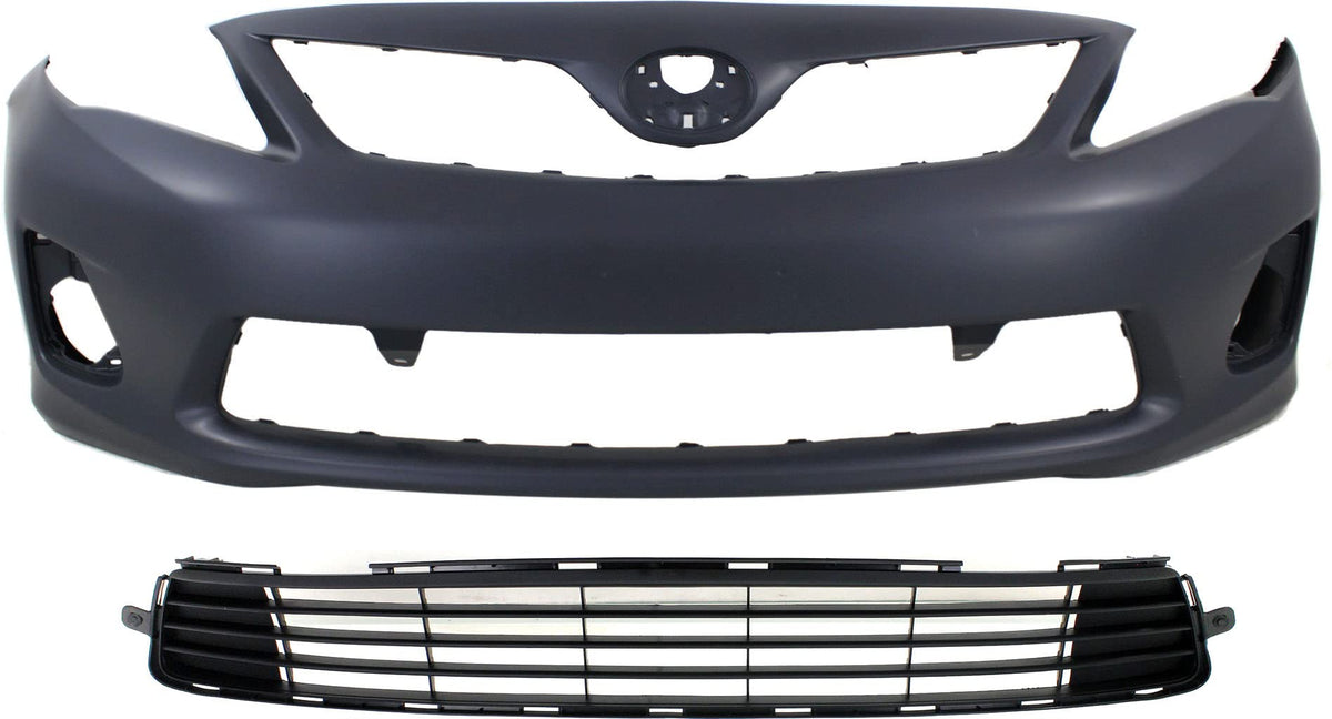 Garage-Pro Front Bumper Cover Kit Compatible With 2011-2013 Toyota Corolla Primed Direct Fit