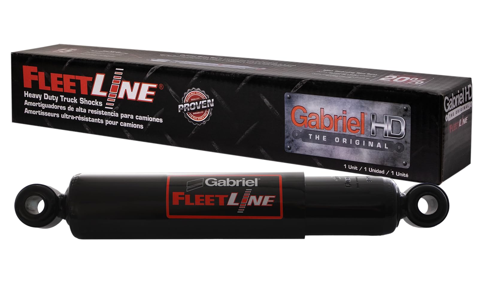 Gabriel 85910 Fleetline Heavy Duty Front/Rear Shock Absorbers For Safari Motor Coach Class A Motorhomes; Spartan Motors; Blue Bi