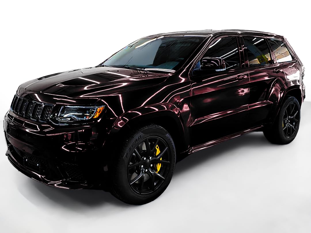 Vvivid+ Gloss Demon Black Premium Vinyl Wrap Film 1/2Ft X 5Ft