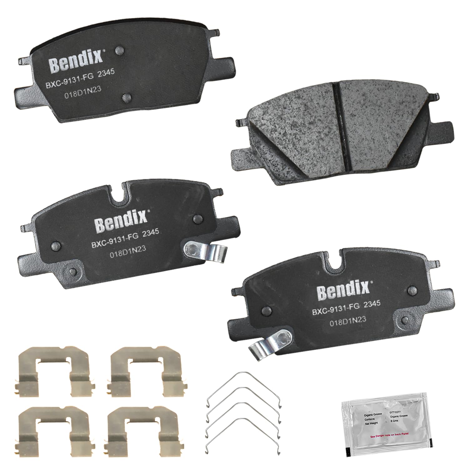 Bendix Priority1 Cfc2345 Ceramic Front Brake Pads For Cadillac Ct4 2021-2020, Chevrolet Equinox 2023-2021, Malibu 2023-2021, Gmc