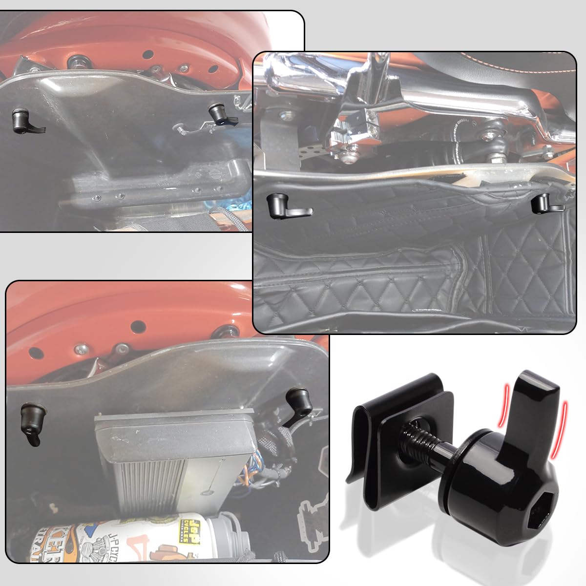 WOWTK Saddlebag Mount Kit, Set of Hard saddlebag Lever Lock mounting for Harley 1993-later All Touring Models FLT FLHT FLHTCU FL