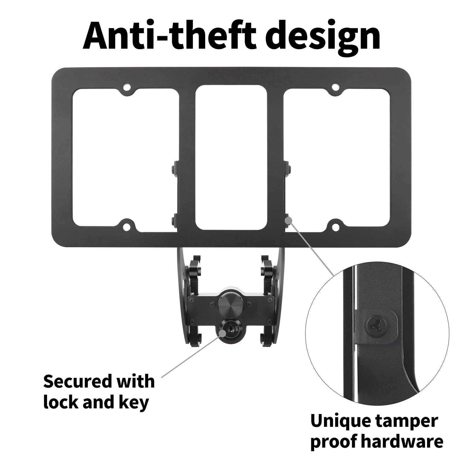 The Original Lockable License Plate Holder For 2020-2023 Tesla Model Y, Front License Plate Bracket Mounting Kit With Anti-Theft