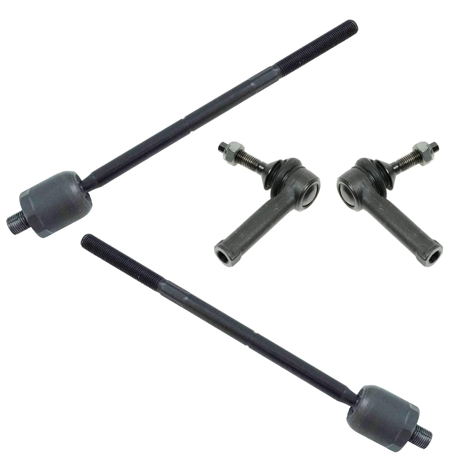 Trq Front Inner And Outer Tie Rod Set Compatible With 2010-2012 Ford Flex Taurus 2009-2012 Lincoln Mks Mkt