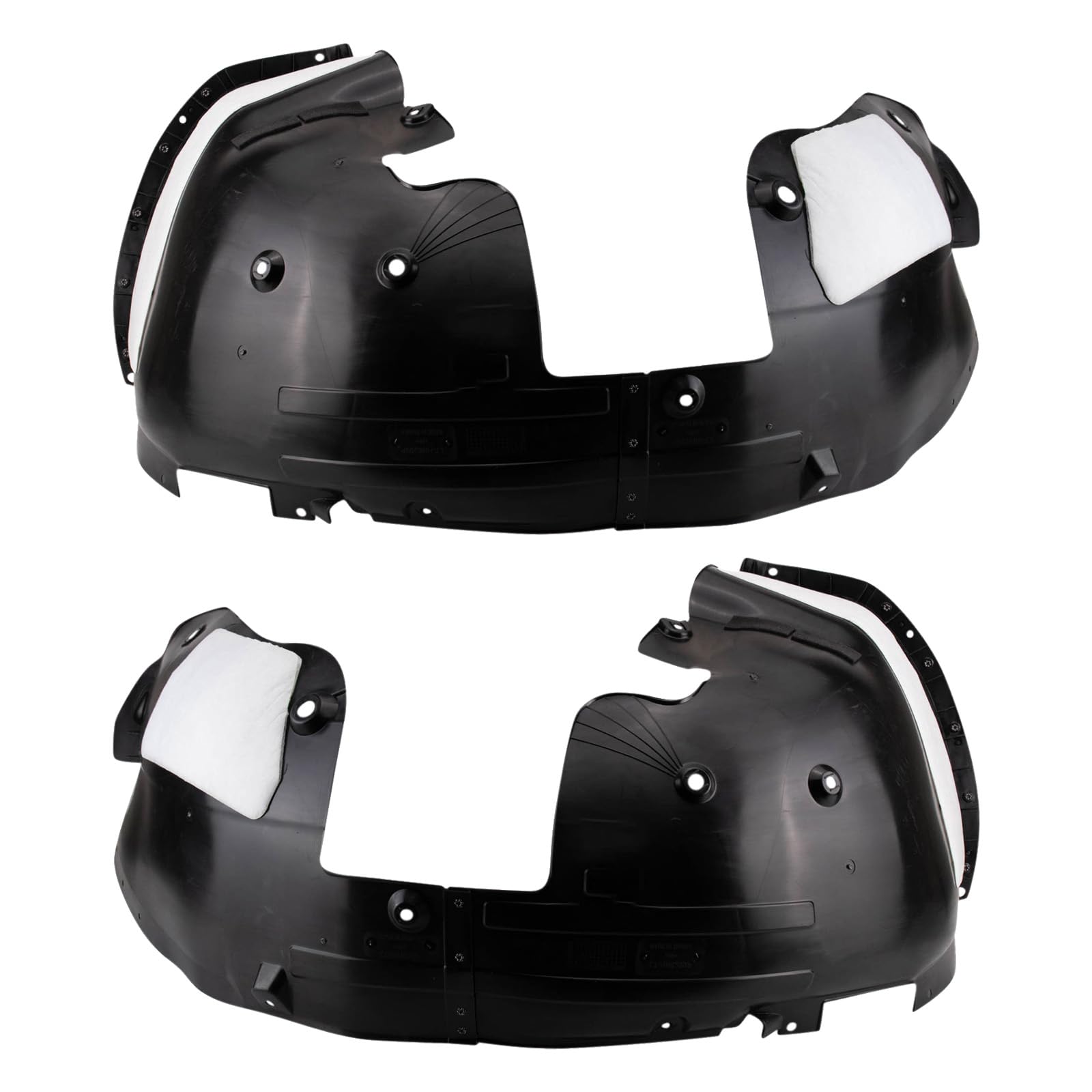 Trq Front Inner Fender Liner Set Compatible With 2019-2020 Hyundai Santa Fe Hy1248172 Hy1249172