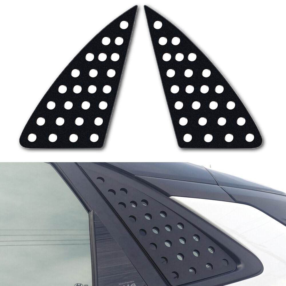 Silver Lettering C Pillar Window Sports Plate Panel Accessories Lh Rh For Hyundai Kona (Black Plate)