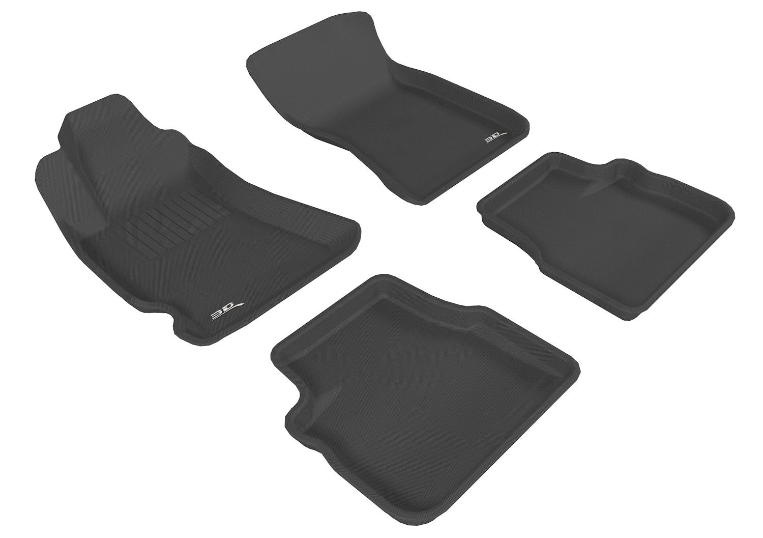 3D Maxpider Custom Fit Kagu Floor Mat (Black) Compatible With Subaru Forester 2009-2013 - Full Set