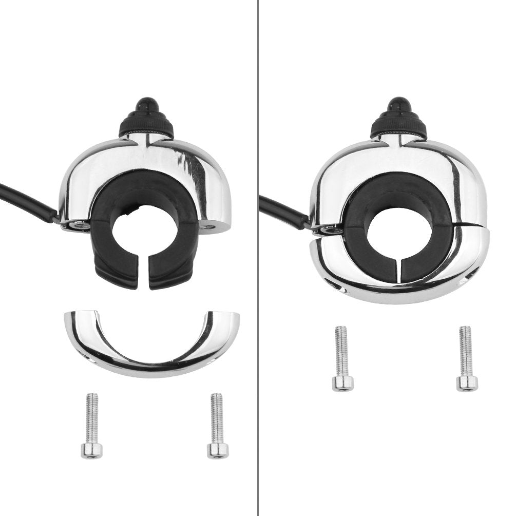 Proauto Universal Driving Lights Relay Kits For Harley Motorcycle Switch Fits 7/8'', 1'' Or 1-1/4'' Handlebar