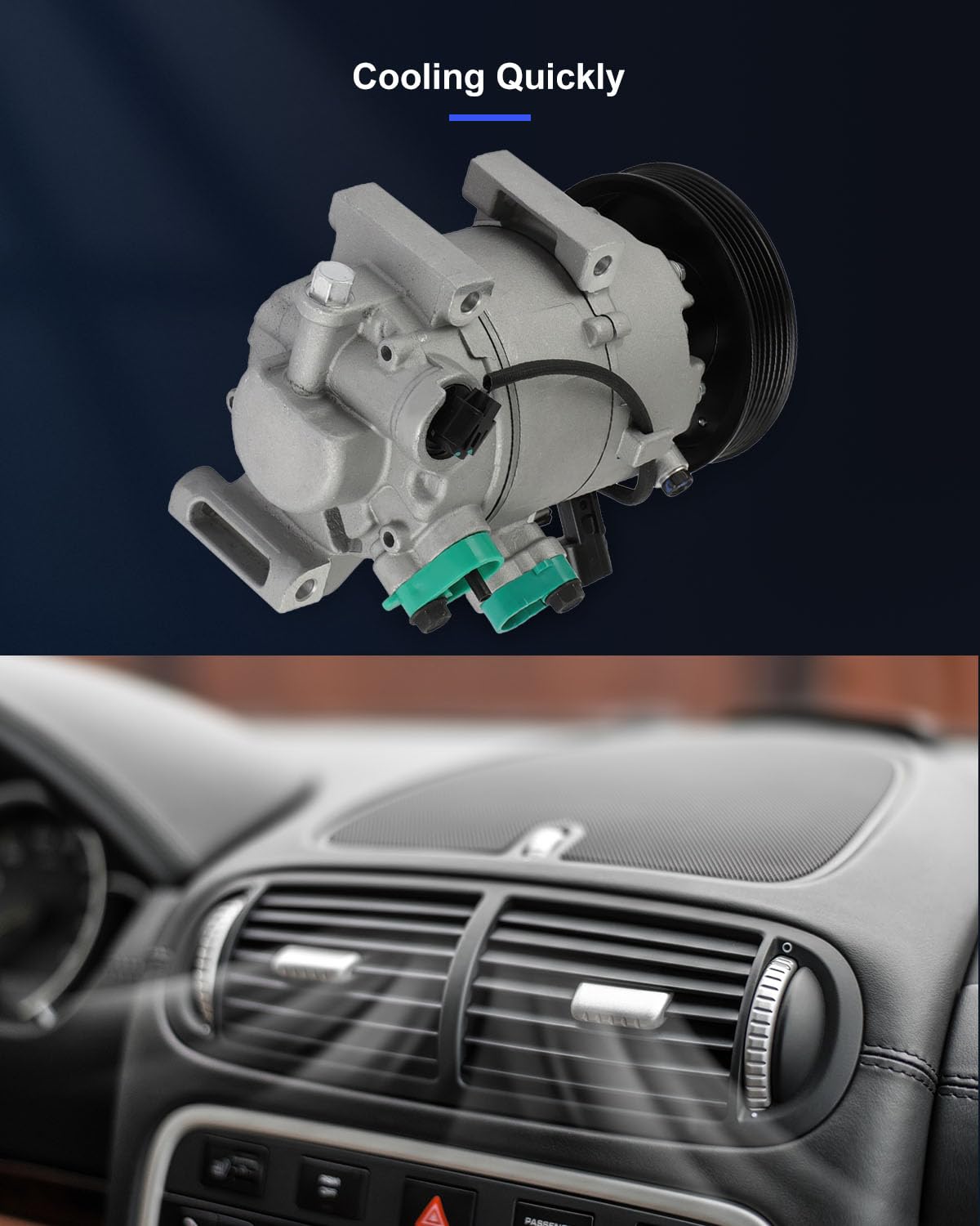 Eccpp A/C Compressor With Clutch 2017 Fit For Hyundai Elantra 1.6L 2014-2019 Fit For Kia Soul 1.6L Ac Compressor