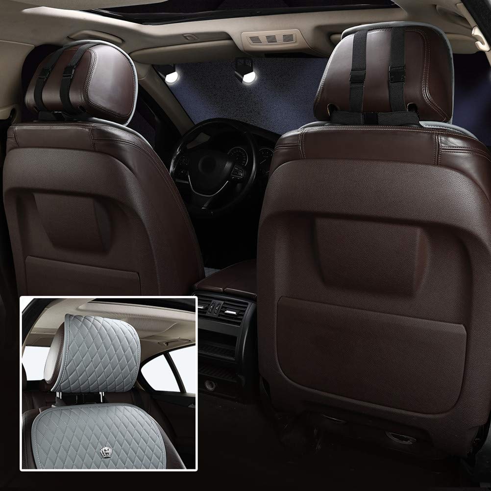 Red Rain Universal Seat Covers For Cars Leather Seat Cover With Crown Gray Car Seat Cover 2/3 Covered 11Pcs Fit Car/Auto/Suv (A-